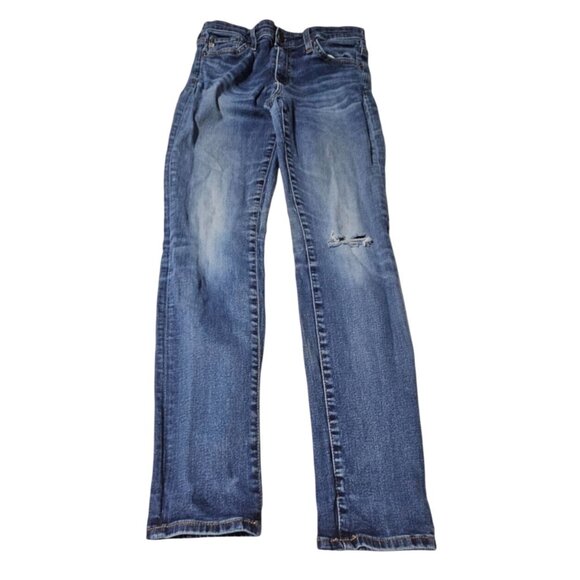 Adriano Goldschmied Jeans Womens Size 28 Skinny Low Rise Medium Wash Denim Pants - Picture 2 of 6